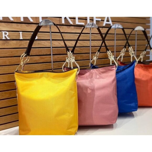 Jean Pierre Kliffa Paris Nylon Bucket Bag Clementine in Yellow - Picture 2 of 15